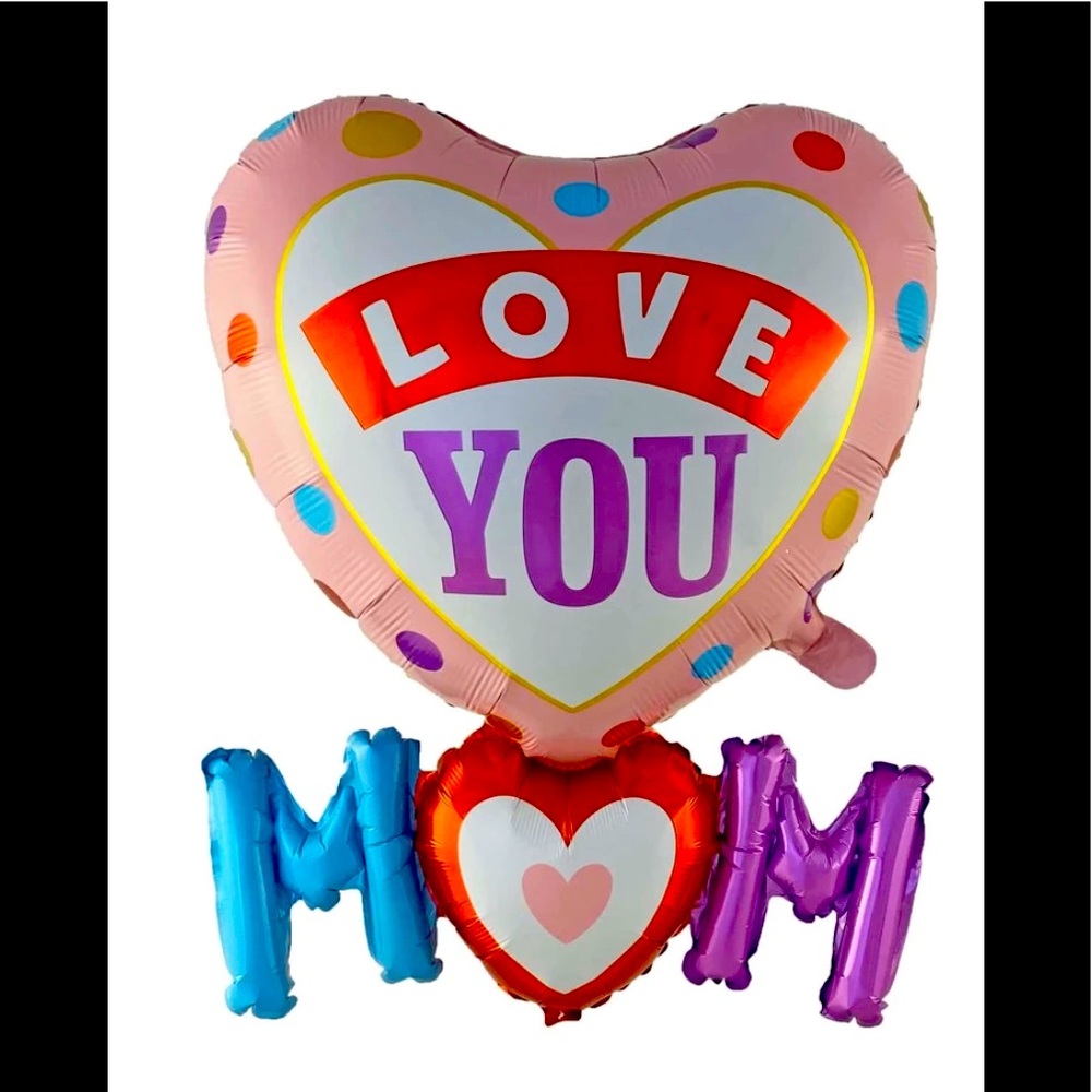 Mother's Day Heart Design Balloon 27.6" x 33.9"
